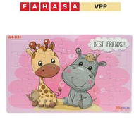 A4 Puzzle Set - Minh Chau 35-031 (35 Pieces) - Best Friends