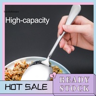 BF Big Spoon Long Handle Comfortable Grip Ladling Stainless Steel Buffet Dinner Large Size Serving Spoon Daily Use