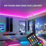 Đèn dây LED RGB 16 triệu màu bọc silicon tự dán điều khiển từ xa bằng app decor trang trí phòng bảo