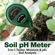 Soil pH Tanah Meter Tester 3 in 1 Meter Moisture SHS Kebun pH Soil