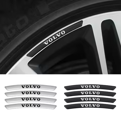 4Pcs Alloy Wheel Hub Stickers Car Decoration Accessories For Volvo XC60 XC40 EX40 XC90 EX30 C40 S60 