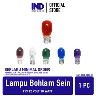MERAH HIJAU UNGU T13 12V 10 Watt White Purple Green Red Motorcycle Car Turn Signal-Sen Bulb BEAT/ Va