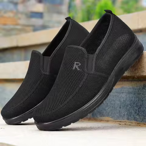 Summer canvas shoes men's old Beijing cloth shoes casual shoes breathable elderly shoes single shoes