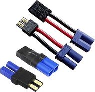 2 Pairs EC5 to TRX RC LiPo Battery Connector Adapter Wire 12AWG 100mm for Traxxas Battery Plug to EC
