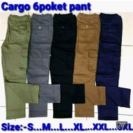 SELUAR CARGOES PANTS SIX POCKET [ MAN'S SLIM FIT SIX POCKET PANTS NEW ARRIVALS READY STOK MALAYSIA] 
