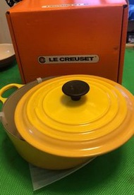 Le Creuset LC圓形琺瑯鑄鐵鍋 20厘米 檸檬黃色