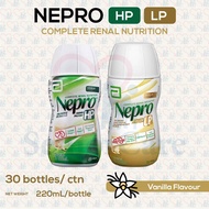 [Carton of 30] Abbott Nepro HP High Protein Nepro LP Low Protein Complete Renal Nutrition Milk Liqui