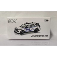 596 1/64 Alloy Car Model NYPD Car Simulation Ford Explorer Model Alloy Car Model Small Scale