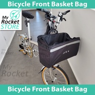 🇸🇬 Seller - Bicycle Front Basket Bag for Brompton, Birdy, Pikes, 3sixty, bikes front carrier block