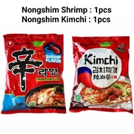 Nongshim Shin Ramyun Shrimp And Nongshim Kimchi 2 X 120 gr || Halal Ramen Noodles || Nongshim Ramen