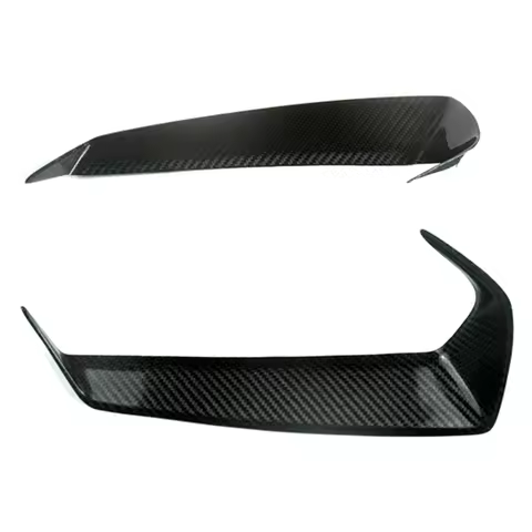 Car Real Carbon Fiber Front Head Light Lamp Eyebrow Frame Cover Parts Accessories For Nissan GTR R35