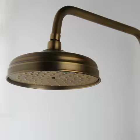 8 inch Round Shower Head Antique Brass Rainfall Shower Head Bathroom Shower Faucet Shower head Spray