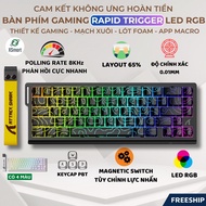 Rapid Trigger Attack Shark X68 HE Polling Rate Mechanical Gaming Keyboard 8KHz LED RGB Downstream Ci