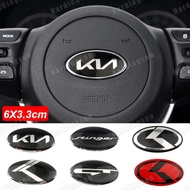 1 Piece 6X3.3CM Car Steering Wheel Center Logo Cover Badge Emblem Interior Accessories for KIA KIA K
