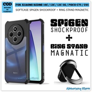 HP Shockproof Softcaase Xiaomi Redmi 14C 13C 13C 5Ghp poco C75 C65 Casing Magnetic StandRing
