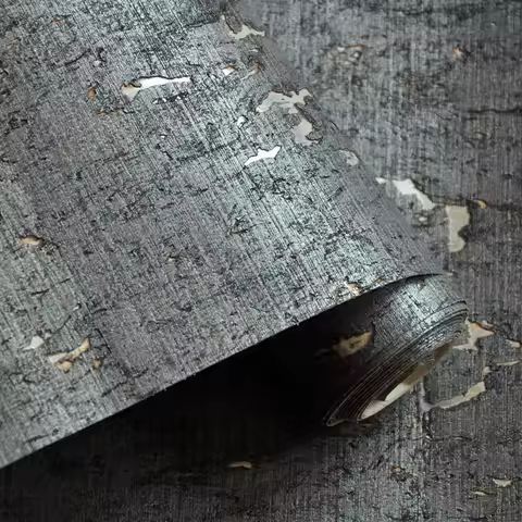 MY WIND Iron gray Wallpapers Luxury 100%Natural Material Safety Innocuity 3D Wallpaper In Roll Decor