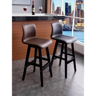 Chair Jane Light Bar Cafe Chair Luxury Chair Household Milk Backrest Footstool Solid Wood Chair Bar 