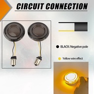 Smoked LED Turn Signal Light Yellow Steering Lamp 1156 for Touring Sportster XL883 X48 1200 Dyna