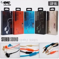 HEADSET HANDSFREE LEOPARD LOP-06 STEREO SOUND SIMPLE SERIES EARPHONE