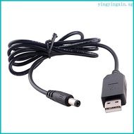 YIN USB to DC5 5x2 1mm Round Hole Booster Line WiFi Router Boost Cable Cord 5 9 12V