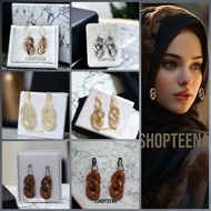 A50 2-tier gold silver colored hijab earrings pin_hijab earrings