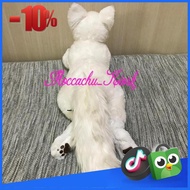 Sunlemon Plush Doll Knee White Fox / Boneka Rubah Putih Sunlemon / Instant