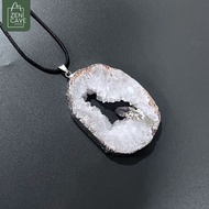 ZEN Natural Agate Charm Necklace with Amethyst Pendant Necklace, Men's and Women's Accessories Ameth