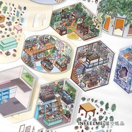 Idako [Today's Business Eighteenth Series] 2.5D Landscaping Stickers Handmade Miniature Scene Decora