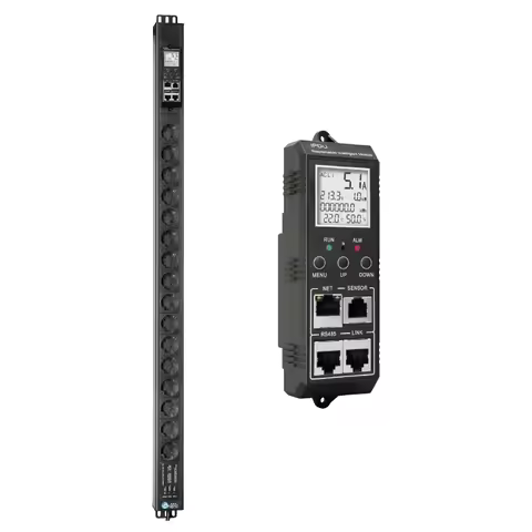 19IN 1U 16A European Standard 8 Port German European Union PDU Network Rack Cabinet Switch Smart Pow