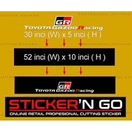 STICKER CUTTING CUSTOM WINDSCREEN GR TOYOTA GAZOO RACING