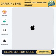 IPad 10.9 inch Vinyl Skin (2022 Gen 10) Matte White Anti Scratch Protector Case | By Fusion | Code -