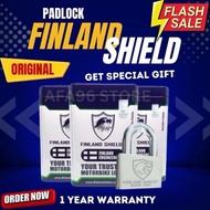 PADLOCK FINLAND SHIELD ANTI CUT HIGH GRADE LOCK PADLOCK ANTI THEFT MOTOR Y15 Y16 125ZR LC135 MT150 R