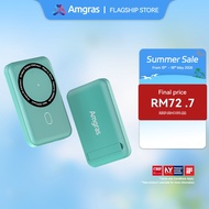 Amgras PowerMeta 10K Wireless Powerbank Fast Charging WIth Foldable Phone Stand Super Magnetic (22.5