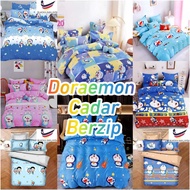 [Shop Malaysia] Cadar murah Single Berzip Doraemon Bedsheet with zip