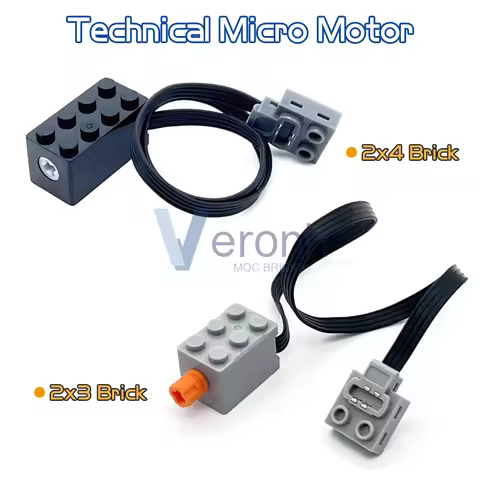 2x3 2x4 Brick Micro Motor Compatible All Brand Technical Power Functions Kit MOC Building Blocks Par