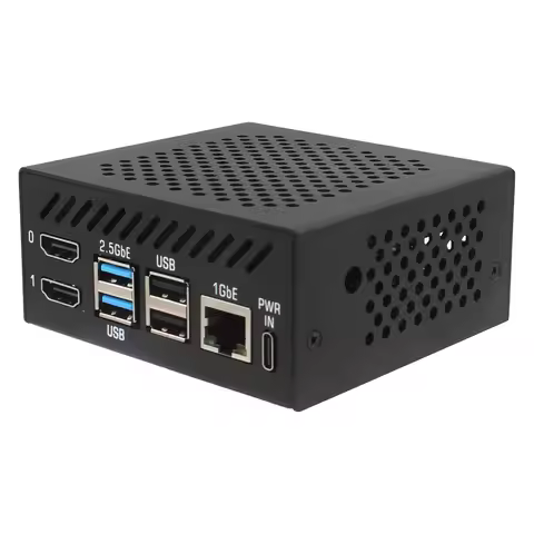 Geekbord X15-C1 Raspberry Pi CM5 Metal Case | Supports X1500/X1501 IO Boards & X15-F1 | Durable Meta