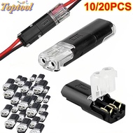 TOPTOOL Wire Terminals, Double Wire 2 Pin Way Plug Quick Connector, Waterproof Plug-in Connectors