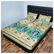 PROMO SET SPREI PREMIUM MOTIF AESTHETIC MOTIF STARBUCKS MURAH!!! 180x200 / 160x200 / 120x200 / 90x20