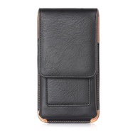 360° Clip Leather Phone Pouch for 7.2inch 6.7inch Waist Case Belt Flip Card Bag for 6.1inch Luxury G