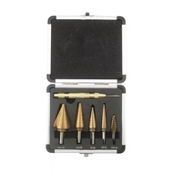 (ราคาขายส่ง+Bangkok)ดอกสว่าน ทรงเจดีย์ ดอกสเต็ป6pcs รับประกันคุณภาพดี ดอกคว้านรูชุด6ดอก Titanium Dri