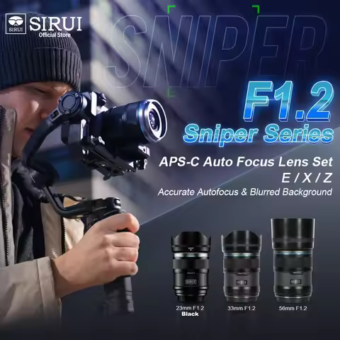 SIRUI Sniper F1.2 APS-C Auto Focus Lens for Canon Nikon Fuji DSLR Cameras 16mm 23mm 33mm 56mm 75mm A