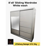 8ft x 8ft Melamine Almari Baju /  Sliding wardrobe