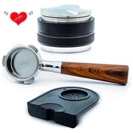 Coffee 54mm Bottomless Portafilter + 53mm Coffee Distributor & Tamper + Tamp Mat for the 
 Breville 
