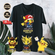 **READY STOCK** PIKACHU HD PRINTING T-SHIRT (UNISEX PREMIUM COTTON) 5*BIRTHDAY GIRT*COUPLE SHIRT