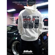 Ready Stock Attitude Japan JDM Modified Car Manual Gear Player Racing Style Men's Personality Hooded