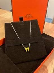 Hermes mini pop H necklace 檸檬黃🍋超可愛!