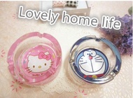 Cute cartoon blue fat man jingle cat cats duo a dream HelloKitty fashion glass ashtray