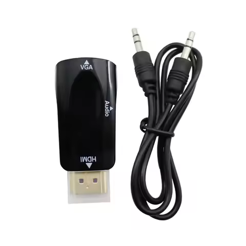 HDMI-compatible to VGA Female Adapter Audio Cable Converter FHD 1080P 720P 480P For PC Laptop TV Box