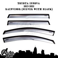 Toyota Innova 2015-2021 Rain Guard Window Visor (Chrome with Black)