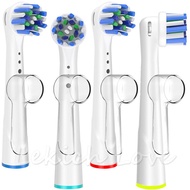 4Pcs Toothbrush Heads for Oral B Braun Electric Toothbrushes Cross Function Toothbrush Heads Come with Reusable Toothbrush Head Covers